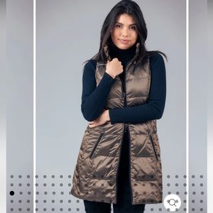 Anorak Long Metallic Down Vest